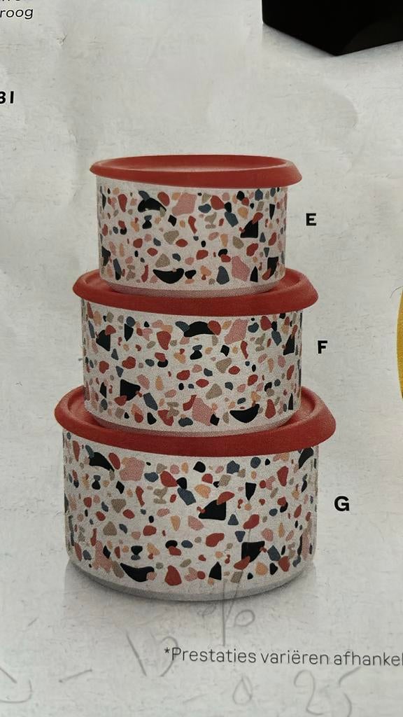Boîtes à tupperware Terrazzo, Maison & Meubles, Cuisine | Ustensiles de cuisine, Neuf, Enlèvement ou Envoi