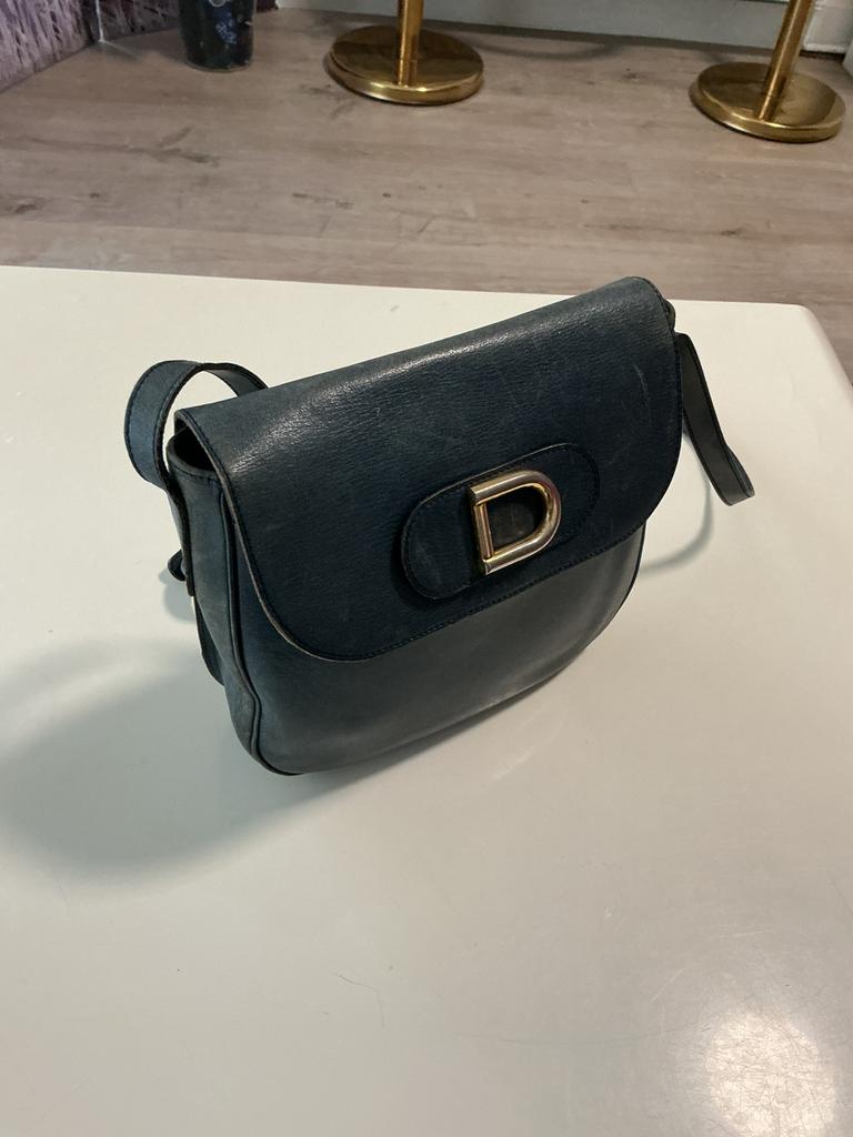 Delvaux, Ophalen, Gebruikt, Blauw, Schoudertasje