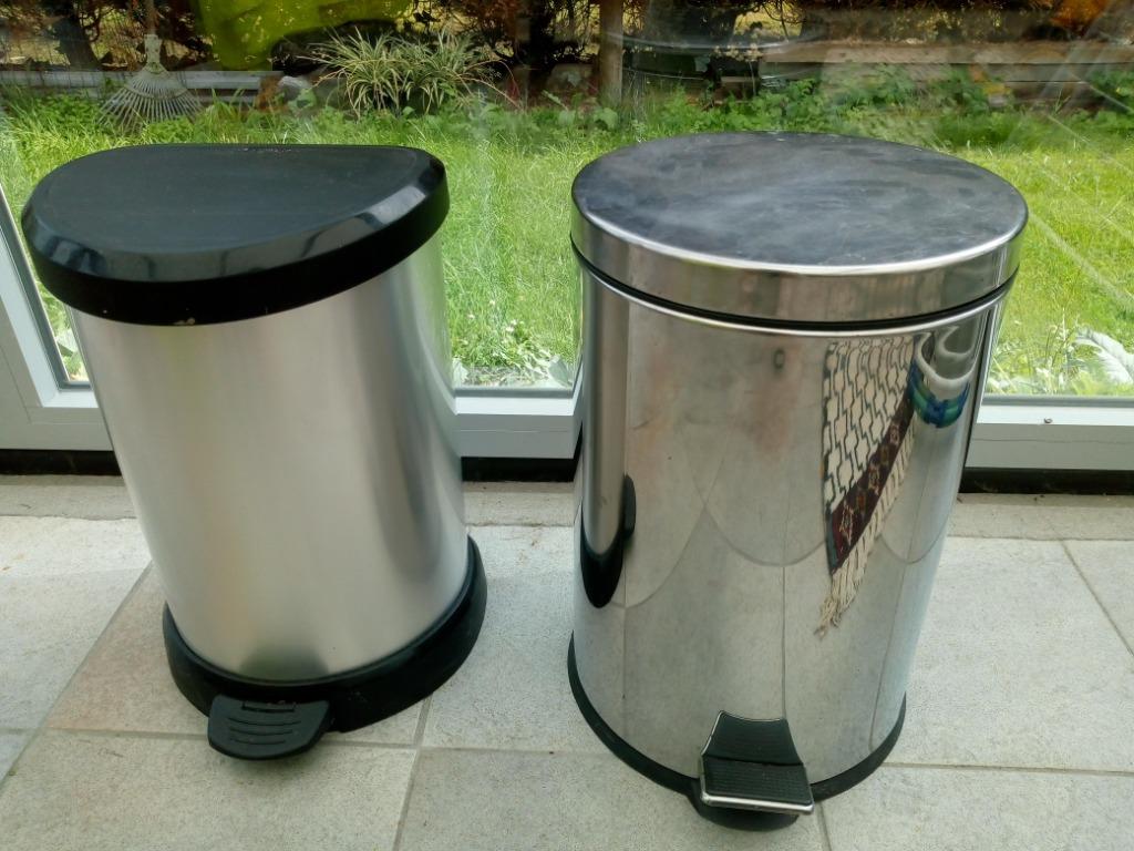 inox vuilnisbak, Inox, Moins de 50 cm, 10 à 20 litres, Comme neuf