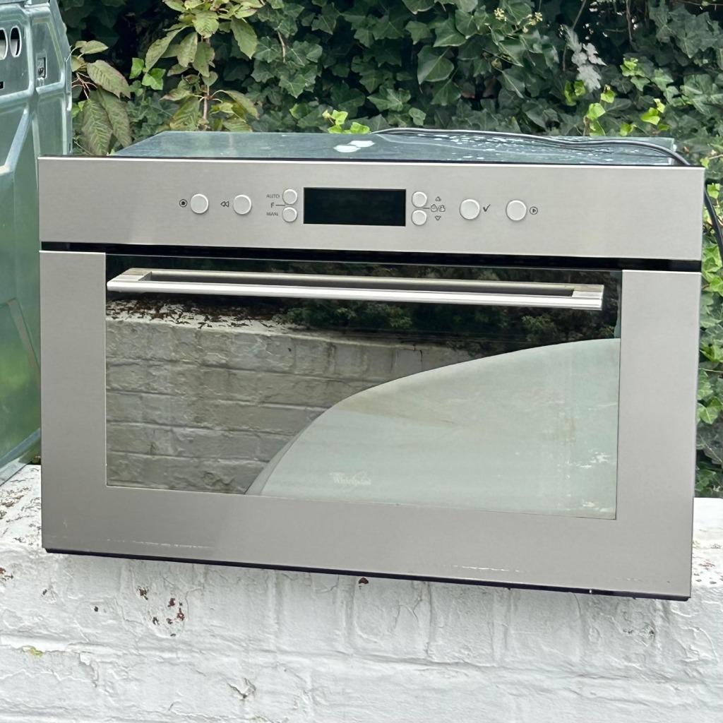 Four micro-ondes combiné Whirlpool AMW 755 IX, Electroménager, Micro-ondes, Utilisé, Encastré, 45 à 60 cm, Croustillant, Gril