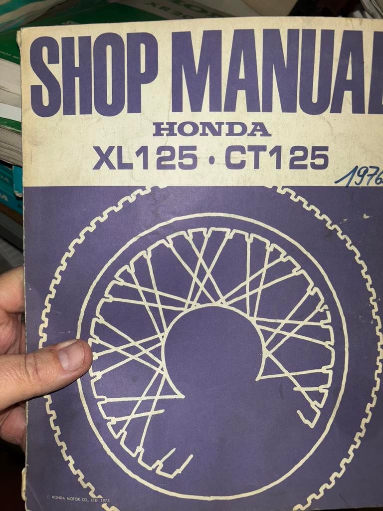 Honda XL125 K 1975- Manuel d'atelier, Motos, Enlèvement ou Envoi, Honda