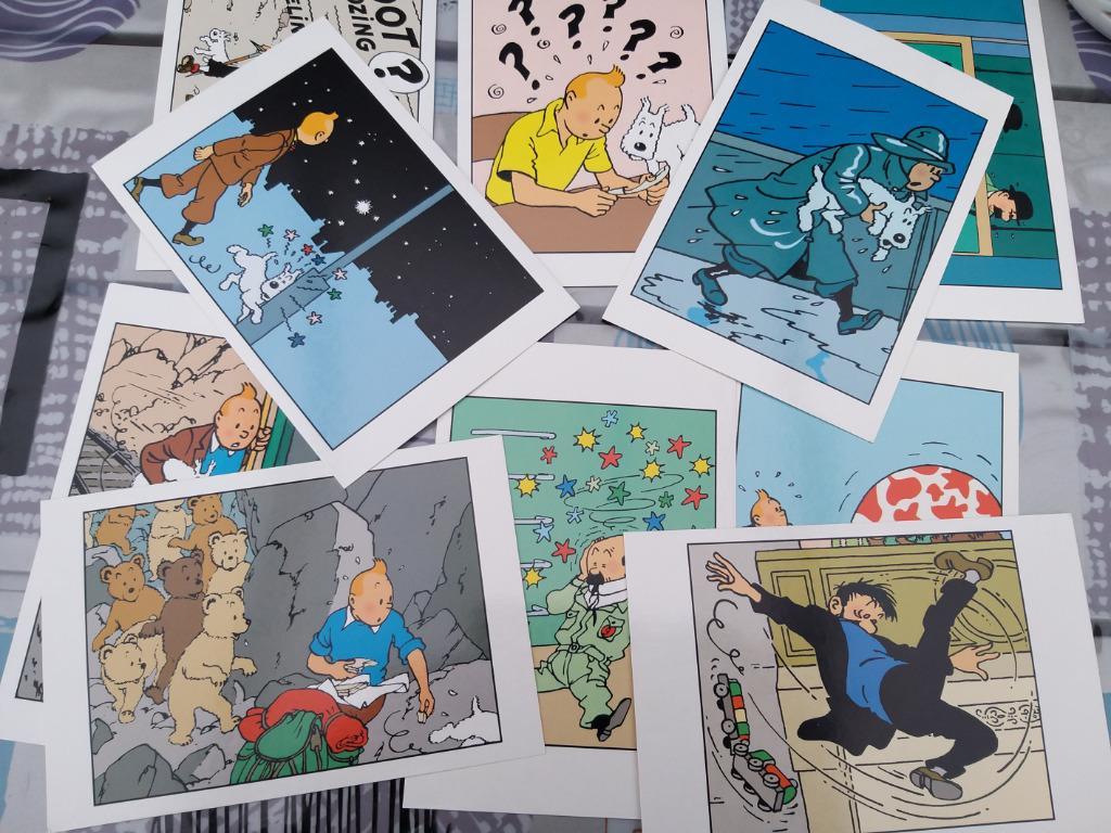 LOT DE 10 CARTES POSTALES TINTIN, Ophalen of Verzenden, Kuifje