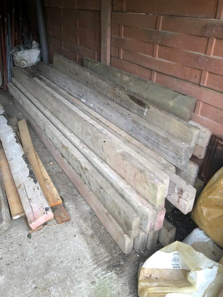 Met 15 7/18 balken van 420 cm, Ophalen, Gebruikt, 250 cm of meer, Balken