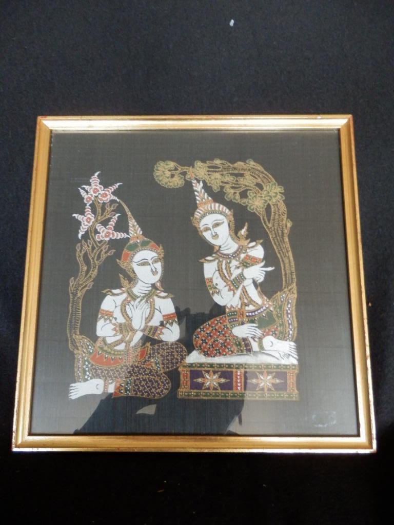 Mooi thais tafereel op doek, Antiek en Kunst, Ophalen of Verzenden