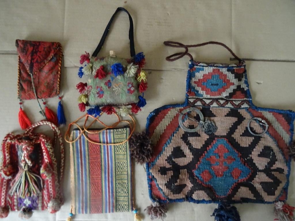 Curiosa volkskunst collectie geweven tassen inheemse tas, Ophalen of Verzenden