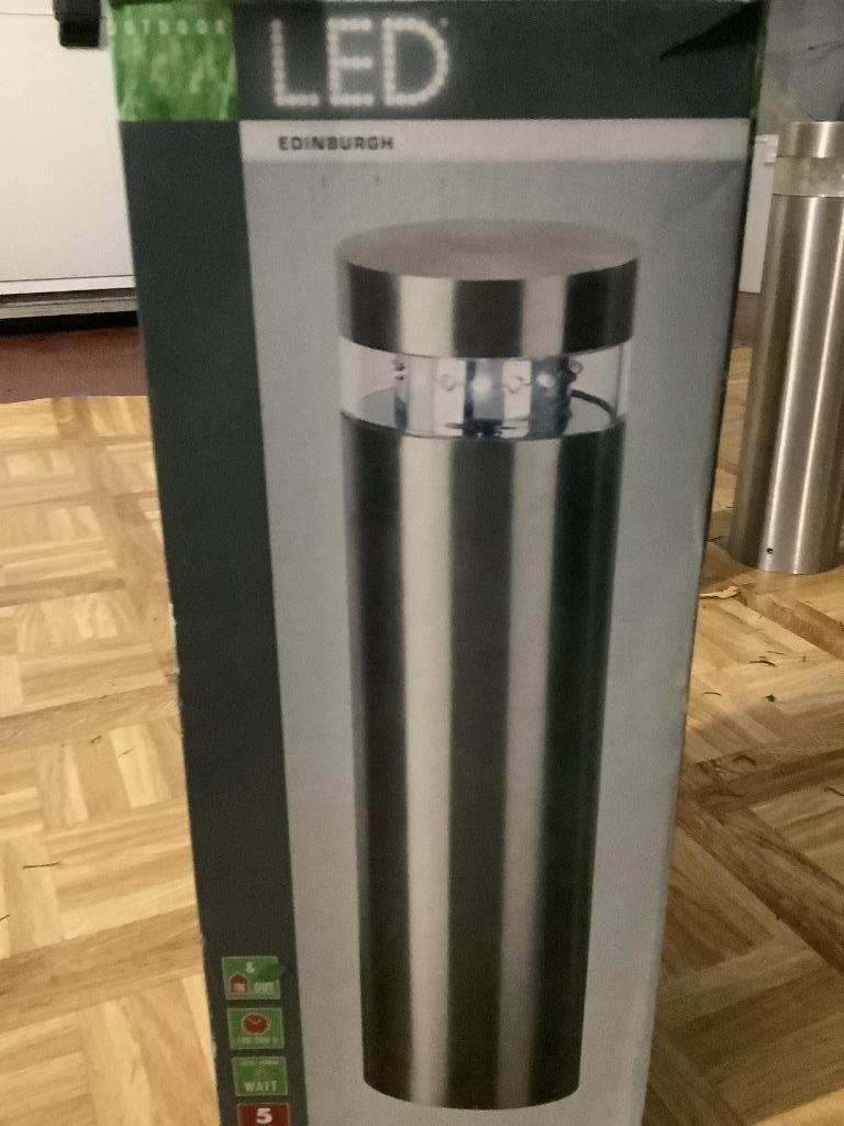inox buitenverlichting met leds, Ophalen, Gebruikt, Inox