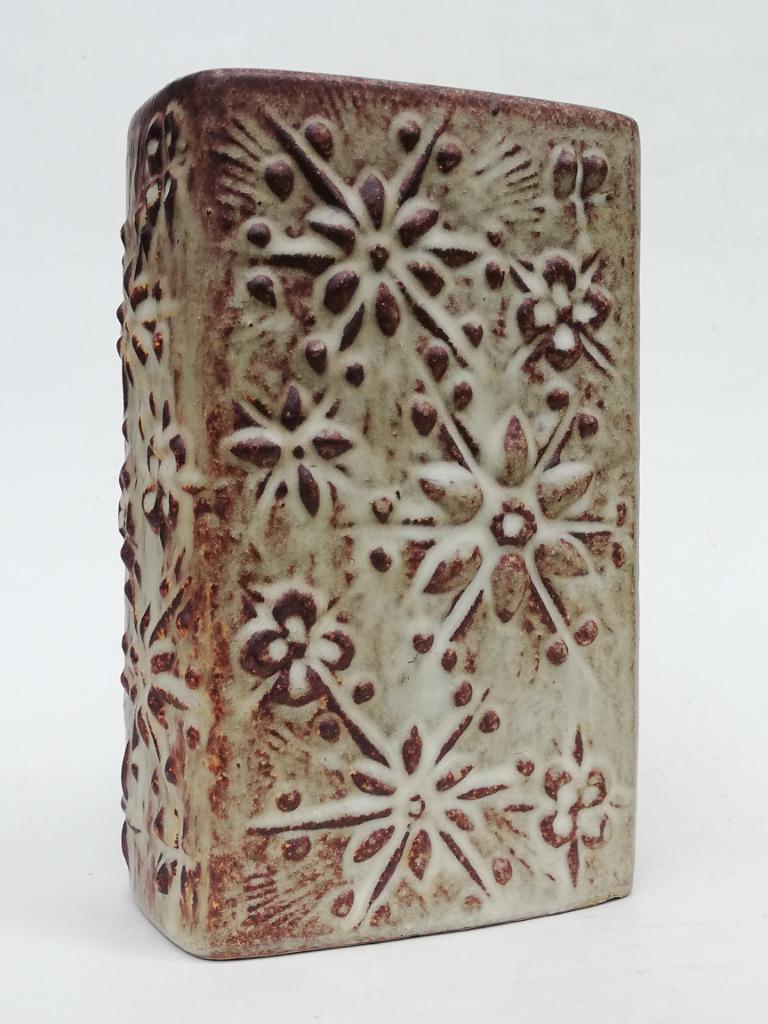 Beau vase en céramique - Scheurich - décor Kosmos - 60s/70s, Enlèvement ou Envoi