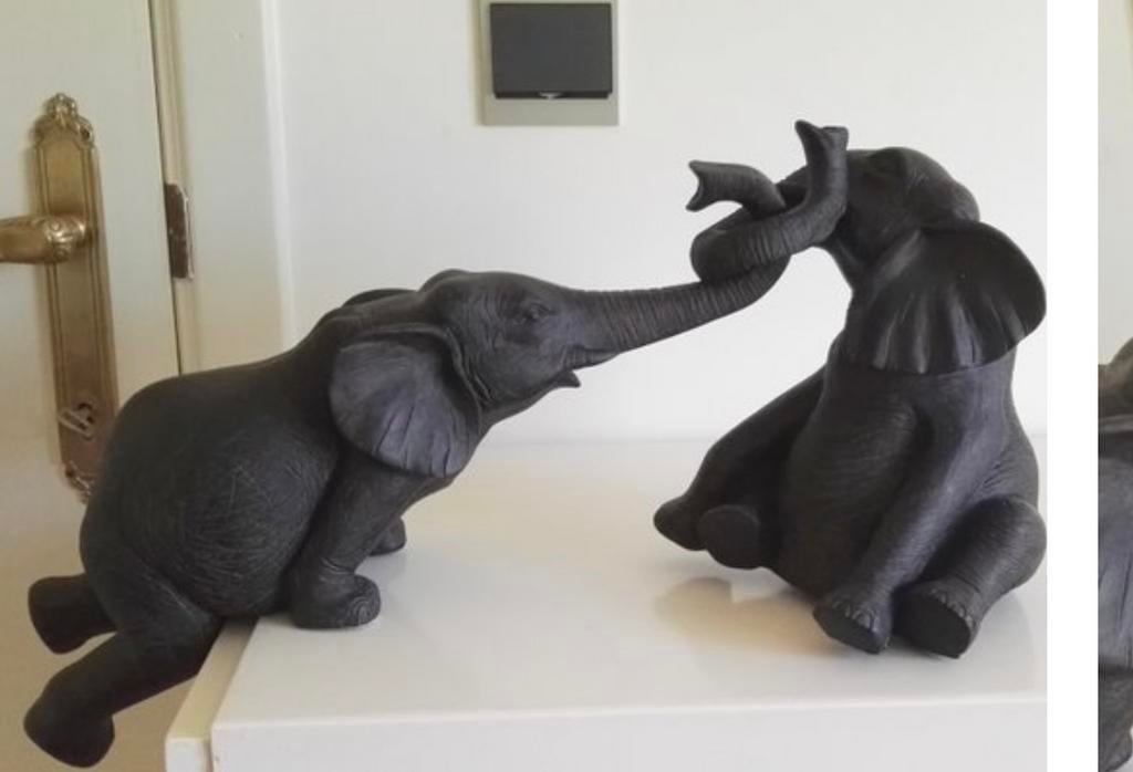 Olifantjes in kunsthars, Antiek en Kunst, Ophalen of Verzenden