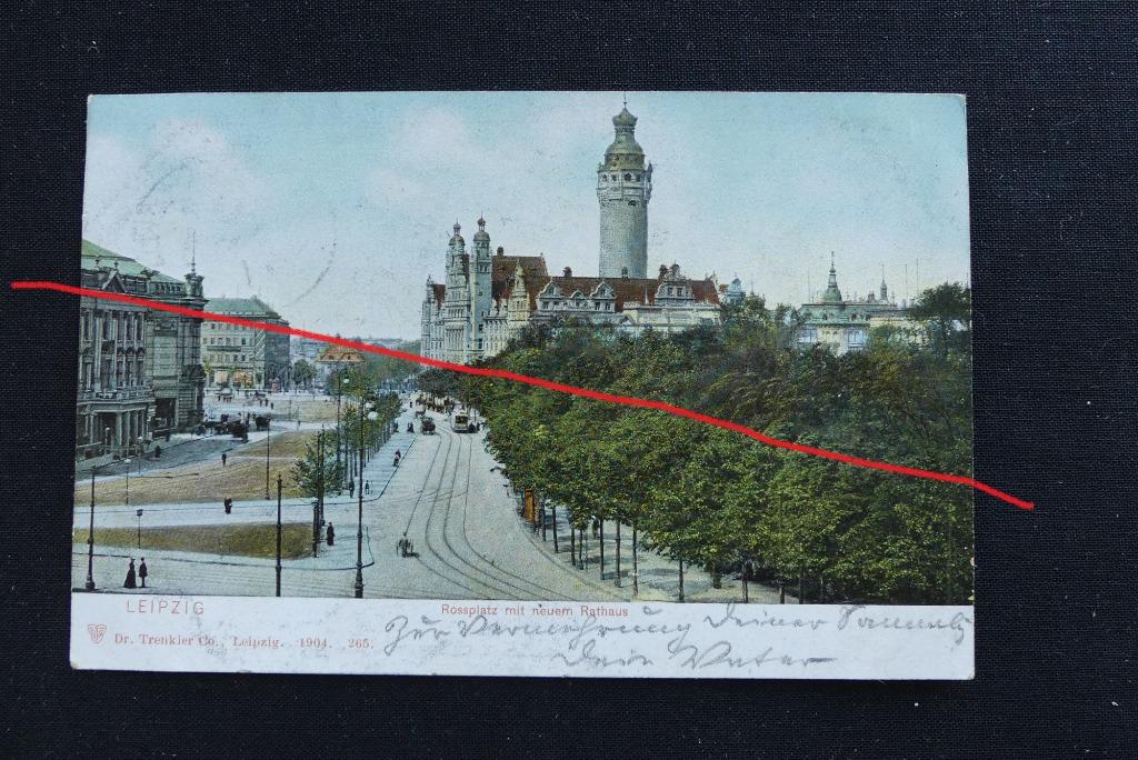 Postkaart 1/2/1906 Leipzig Rossplatz, Duitsland, Ophalen of Verzenden, Voor 1920, Gelopen, Duitsland