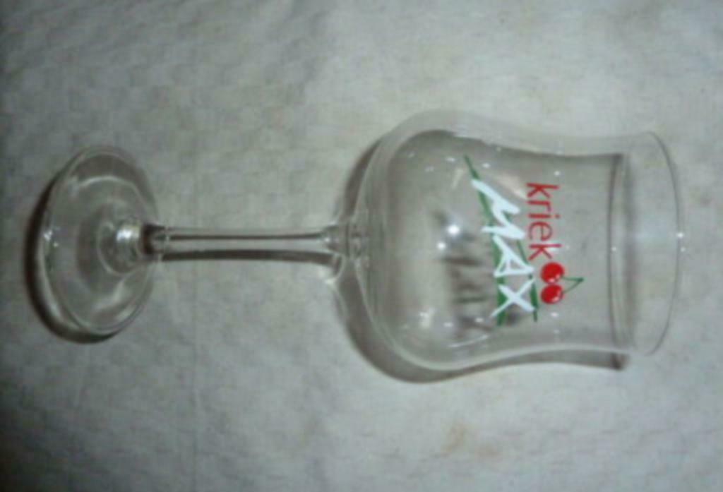 #B bier glas KRIEK MAX brij. Omer Vander Ghinste - Bellegem, Verzamelen, Ophalen of Verzenden, Nieuw, Bierglas