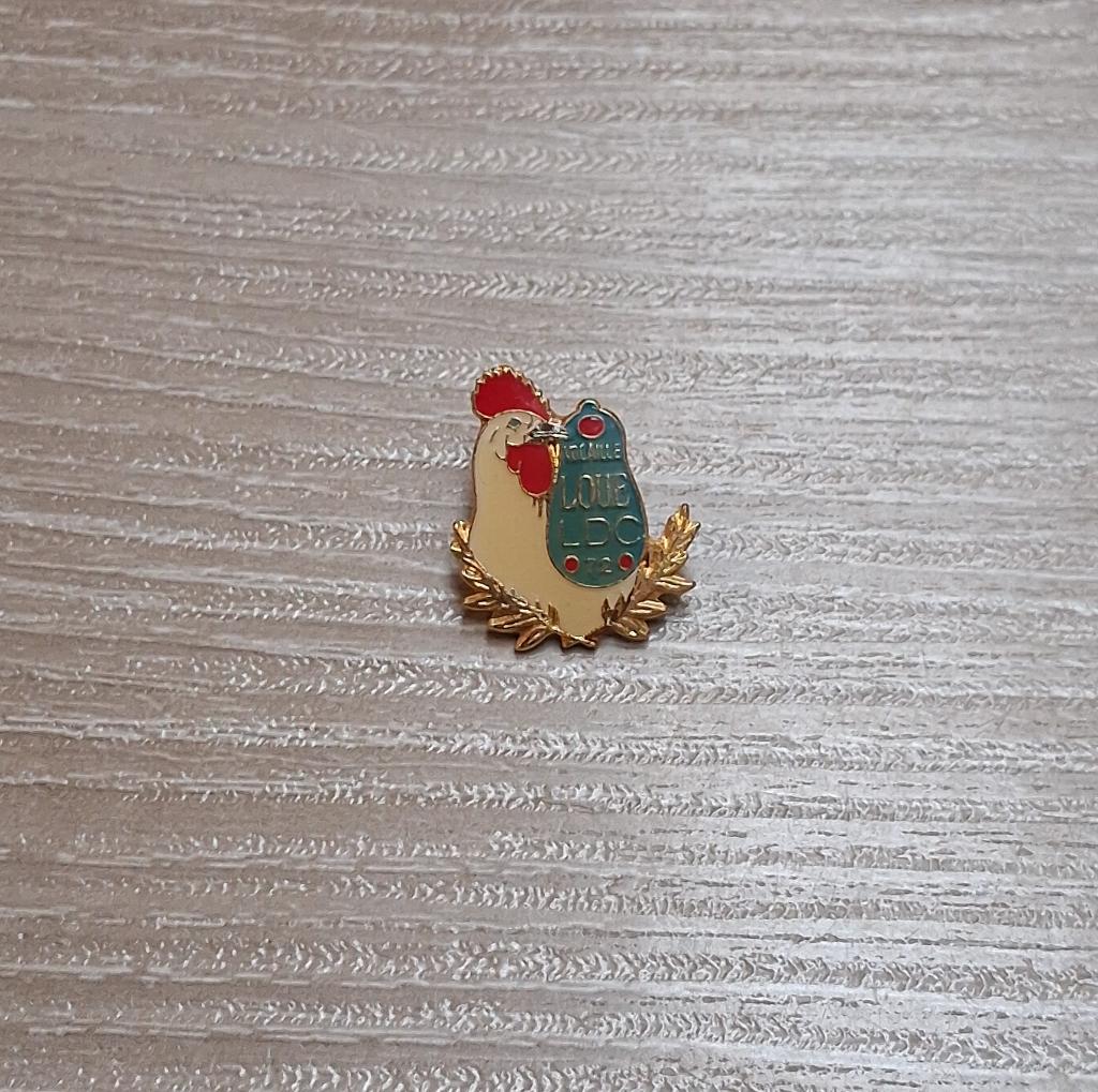 PIN - LDC - VOLAILLE - POULET - GEVOGELTE - KIP, Verzenden, Gebruikt, Overige onderwerpen, Speldje of Pin