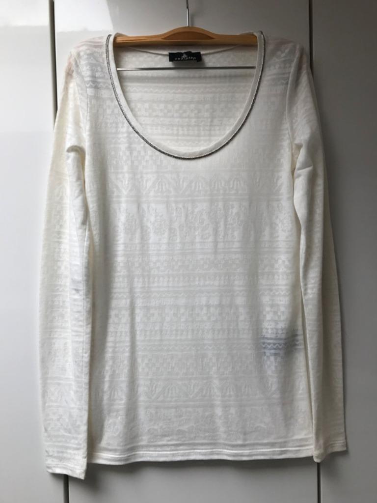 Doorschijnend wit T-shirt van One Step - Maat 34 ---, Kleding | Dames, One Step, Wit, Ophalen of Verzenden, Zo goed als nieuw