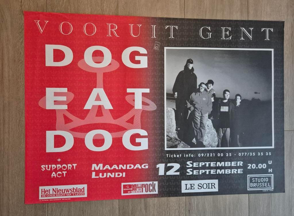 Concert poster Dog Eat Dog -Vooruit Gent-, Verzamelen, Ophalen of Verzenden, Zo goed als nieuw, Muziek