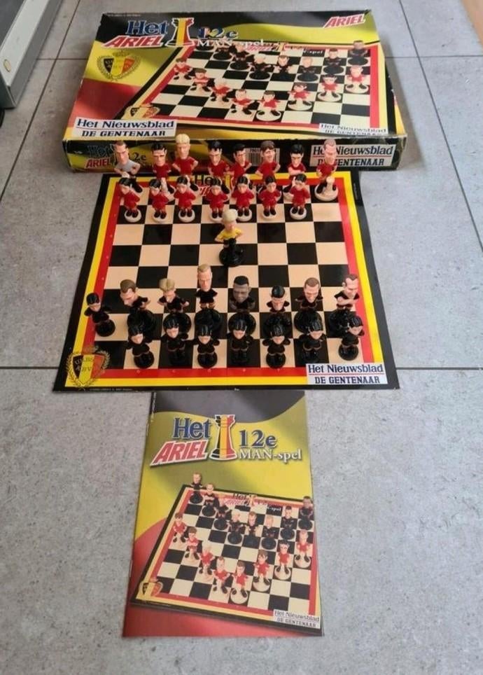 Vintage Schaakspel Voetbal, Rode Duivels, Verzamelen, Ophalen of Verzenden, Zo goed als nieuw