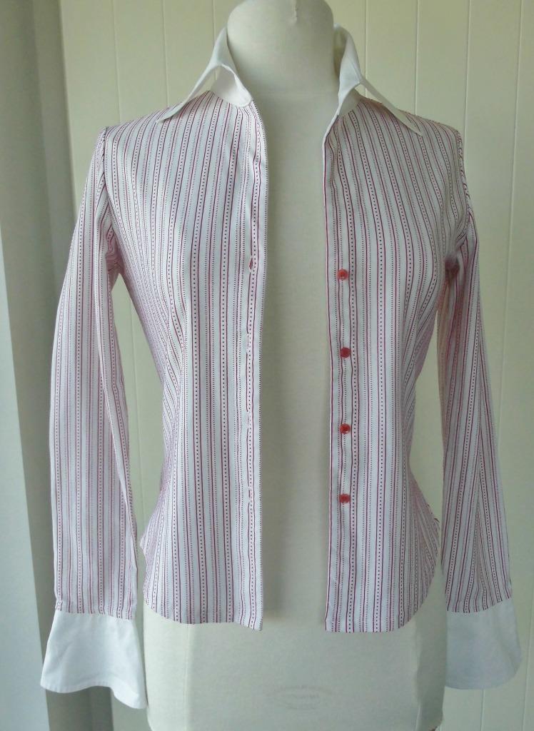 BLOUSE Wit / Aardbei "BANDOLERA" Maat 38, Kleding | Dames, Ophalen of Verzenden, Zo goed als nieuw, Maat 38/40 (M), Wit
