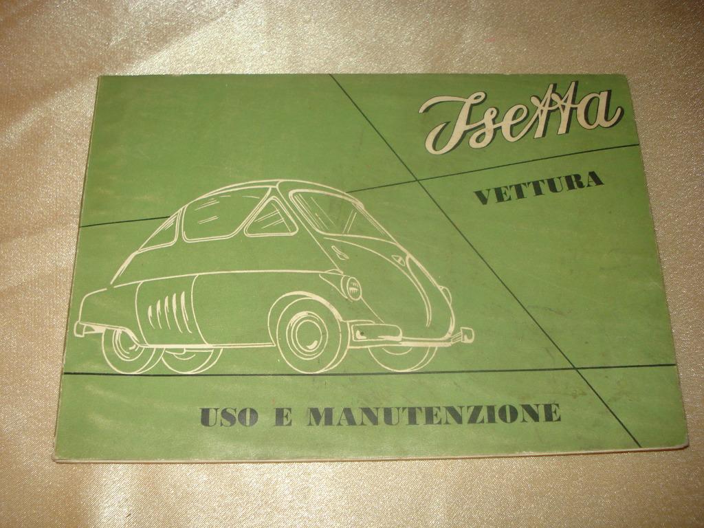 Ancien Manuel d'Utilisation et Manutention pour Isetta 1955, Enlèvement ou Envoi