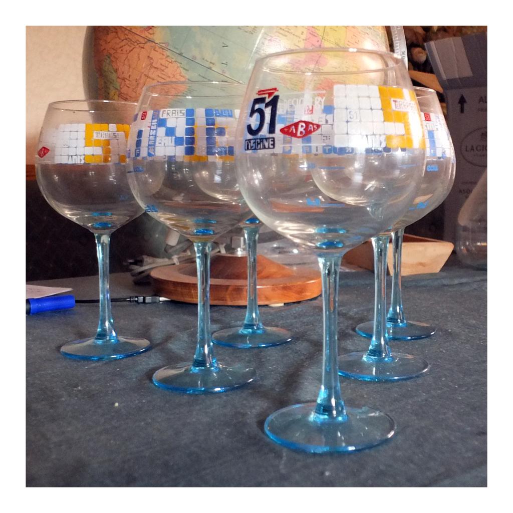 Pastis 51 glazen, „Terrace”, Verzamelen, Glas en Drinkglazen, Ophalen, Zo goed als nieuw, Overige typen