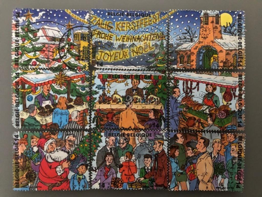 postzegels, Kerst, Frankeerzegel, Ophalen of Verzenden, Gestempeld