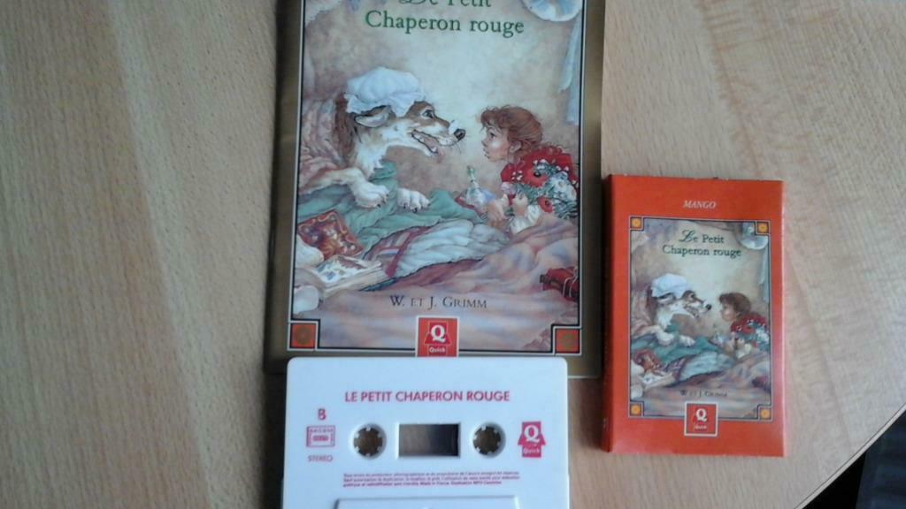 audiocassette + boek "roodkapje" Quick 16x12cm v, Cd's en Dvd's, Ophalen of Verzenden, 1 bandje, Voorbespeeld, Met bewaardoos, rek of koffer