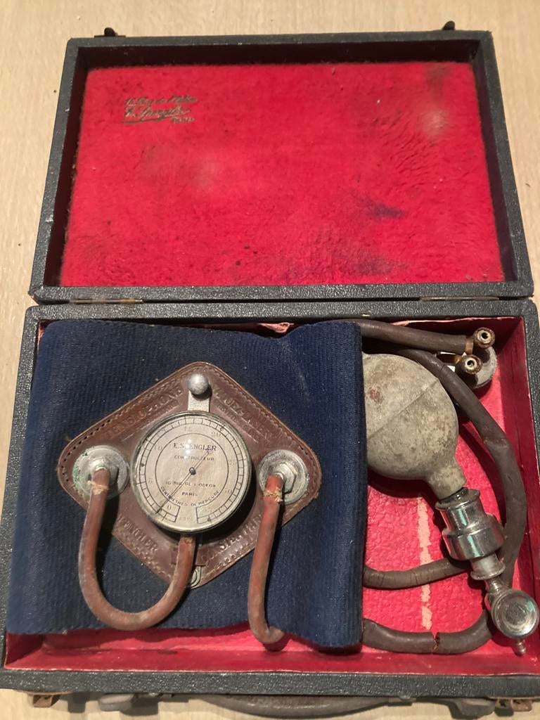 Antieke bloeddrukmeter, Antiek en Kunst, Antiek | Gereedschap en Instrumenten, Ophalen of Verzenden