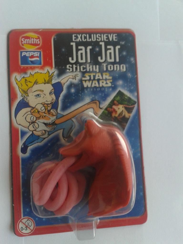 STARWARS"JARJAR STICKY TONQUE"PEPSE EXCLUSIVE UIT ‏ 1999, Verzamelen, Ophalen of Verzenden, Zo goed als nieuw, Actiefiguurtje