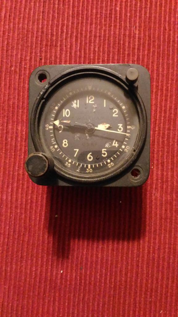 Horloge de poste de pilotage Waltham de l'armée de l'air amé, Collections, Aviation, Enlèvement