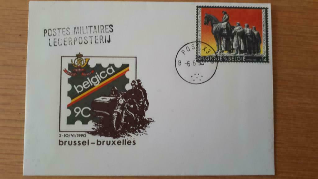 Enveloppe poste militaire belge (ABL), Enlèvement ou Envoi, Affranchi, Timbre-poste, Autre