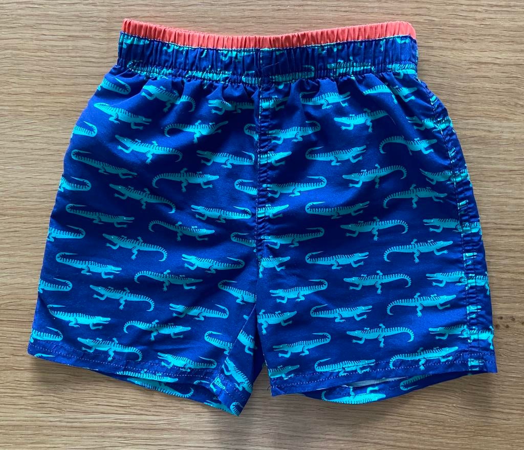 Short / Maillot de bain marine avec crocodile - 6 ans - 5€, Comme neuf, Garçon