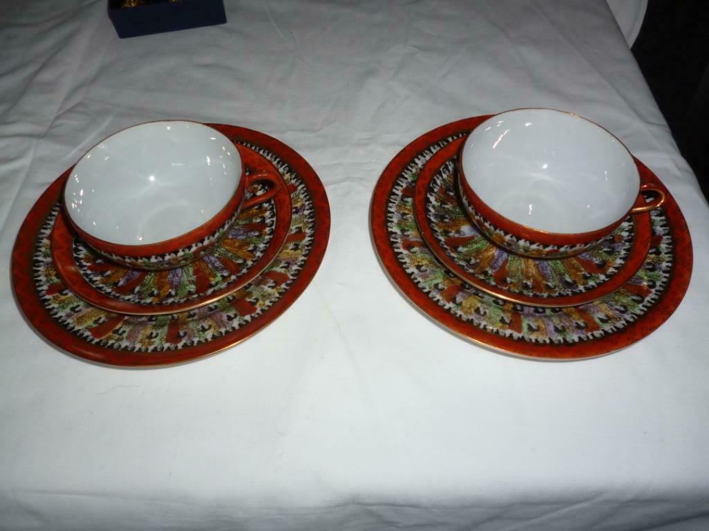 ensemble petit déjeuner chinois tasse assiettes et dessert, Enlèvement ou Envoi