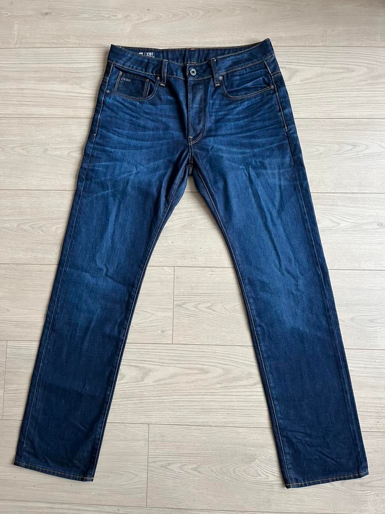 G star RAW straight 3301 Z.G.A.N W33 L34, Ophalen of Verzenden, Zo goed als nieuw, Blauw, W33 - W34 (confectie 48/50)