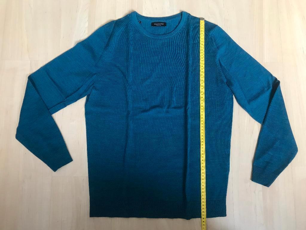 Selected Petrol Trui, Ophalen of Verzenden, Zo goed als nieuw, Selected Homme, Maat 48/50 (M)