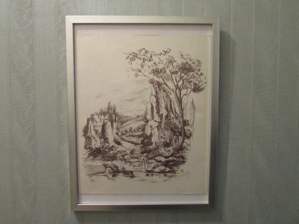 MICHEL BRACKE, LANDSCHAP MET RUÏNE, Ophalen of Verzenden