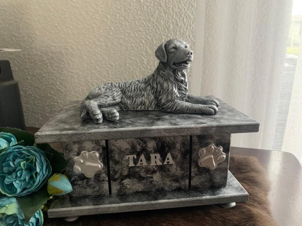 Golden Retriever beeld op urnenset of als los beeld handmade, Envoi, Neuf