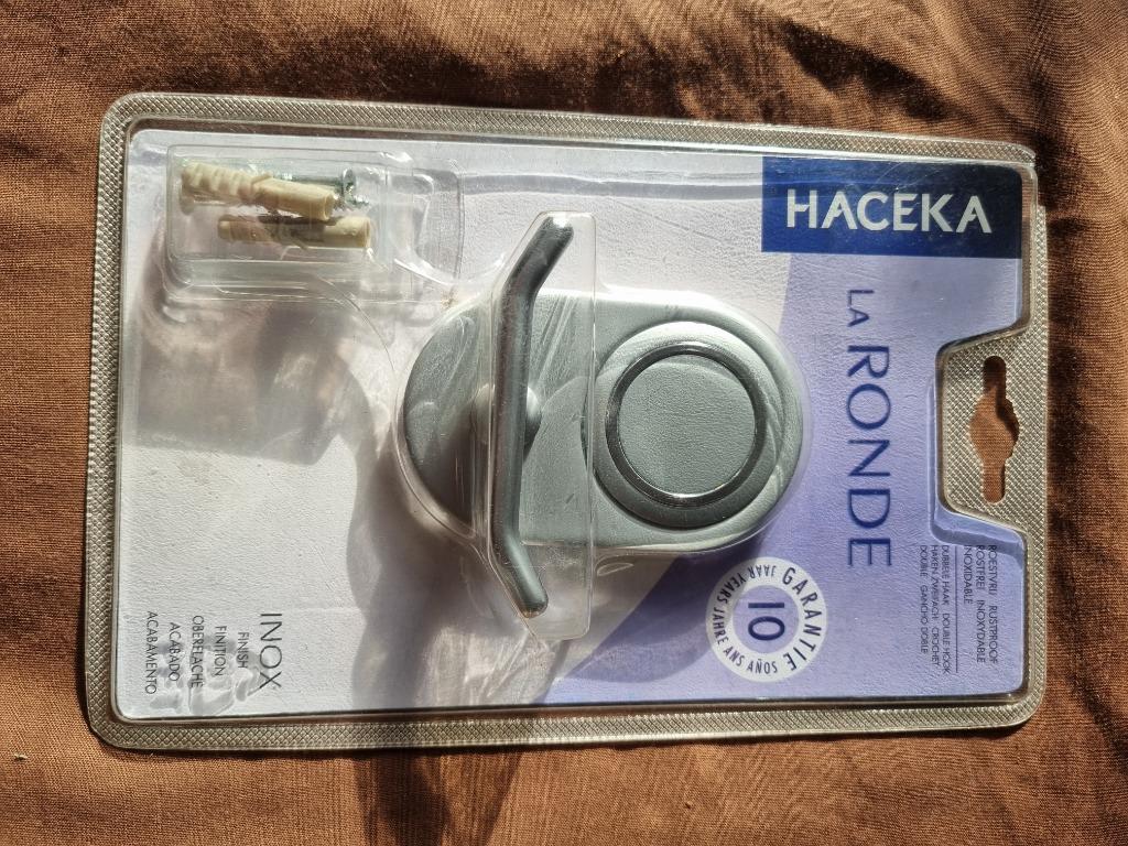Nieuw !!  Haceka dubbele haak inox, Ophalen of Verzenden, Nieuw, Inox, Wastafel