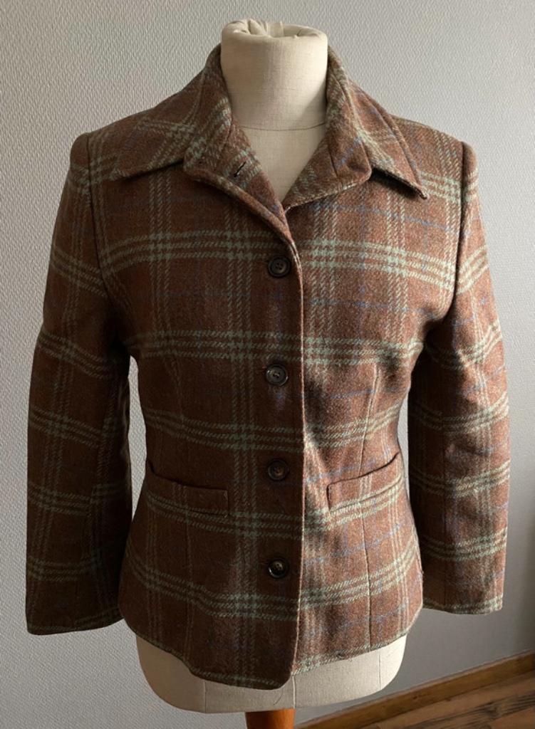 Bruine geruite blazer Scapa maat 38, Kleding | Dames, Maat 38/40 (M), Scapa, Bruin, Verzenden