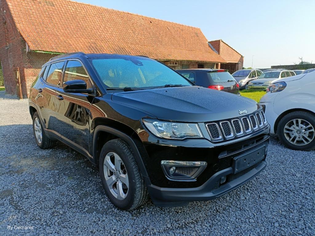 JEEP COMPASS LONGITUDE BUSINESS, Auto's, Jeep, Voorwielaandrijving, 4 cilinders, Leder en Stof, Zwart