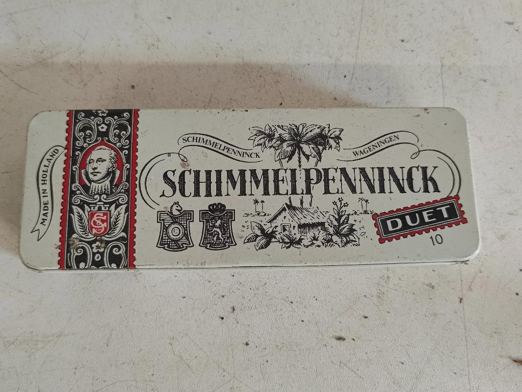 Oud sigaren blikje Schimmelpenninck duet, Verzamelen, Blikken, Ophalen of Verzenden, Gebruikt