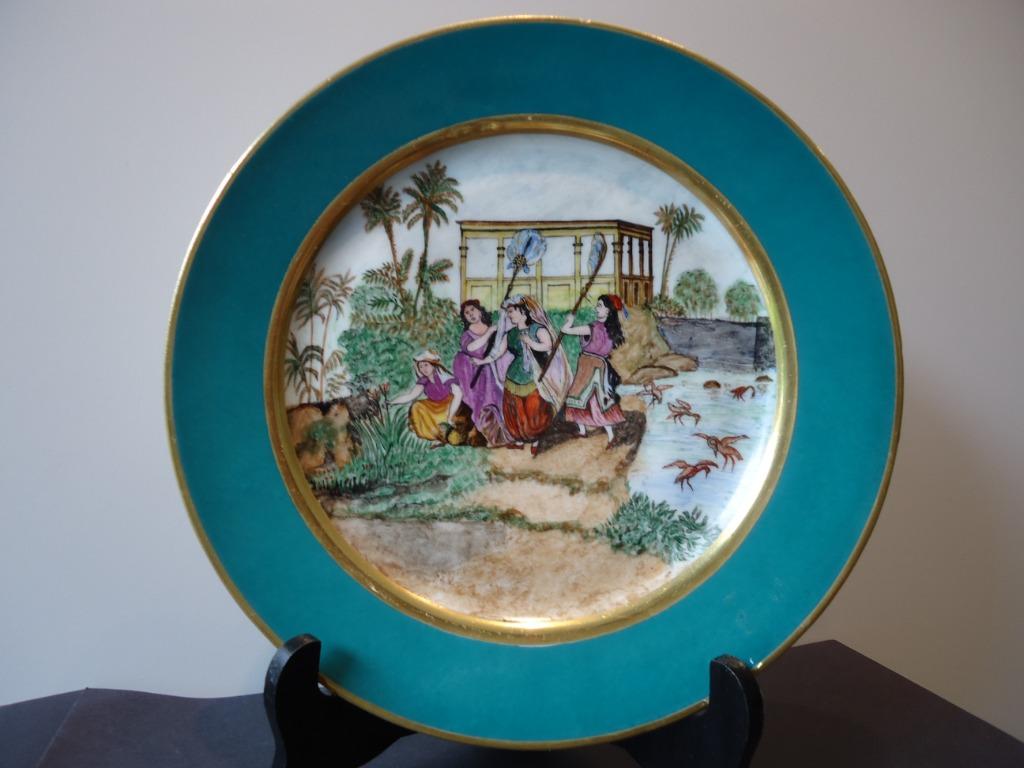 1884 Porcelaine de Bruxelles J. B DE MESMAEKER Orientalisme, Ophalen of Verzenden