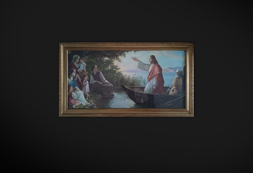 Tableau - Jésus bénit les femmes et les enfants., Antiquités & Art, Enlèvement