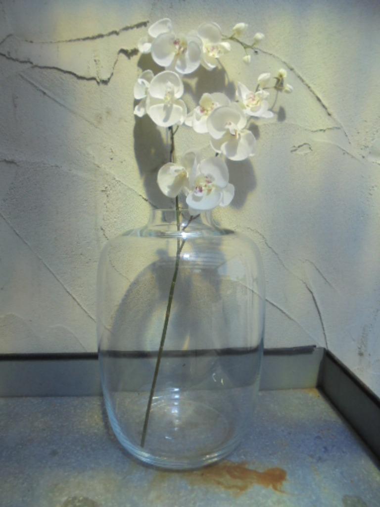 VAAS HELDER GLAS KARA 35 X DIA 25 CM NIEUW, Huis en Inrichting, Ophalen of Verzenden, Nieuw, Overige kleuren, Glas