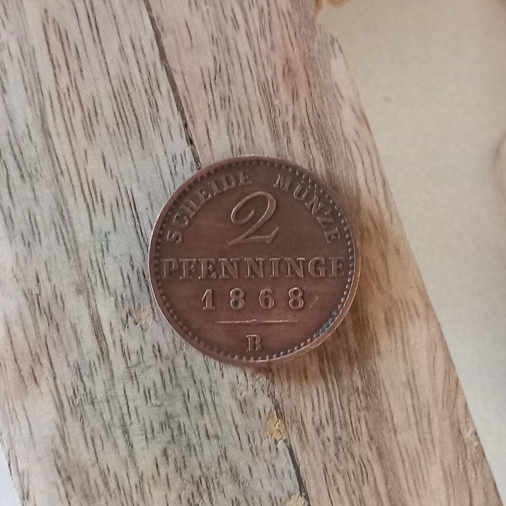 2 Pfenninge 1868 (B) 180 einen Thaler, Ophalen of Verzenden