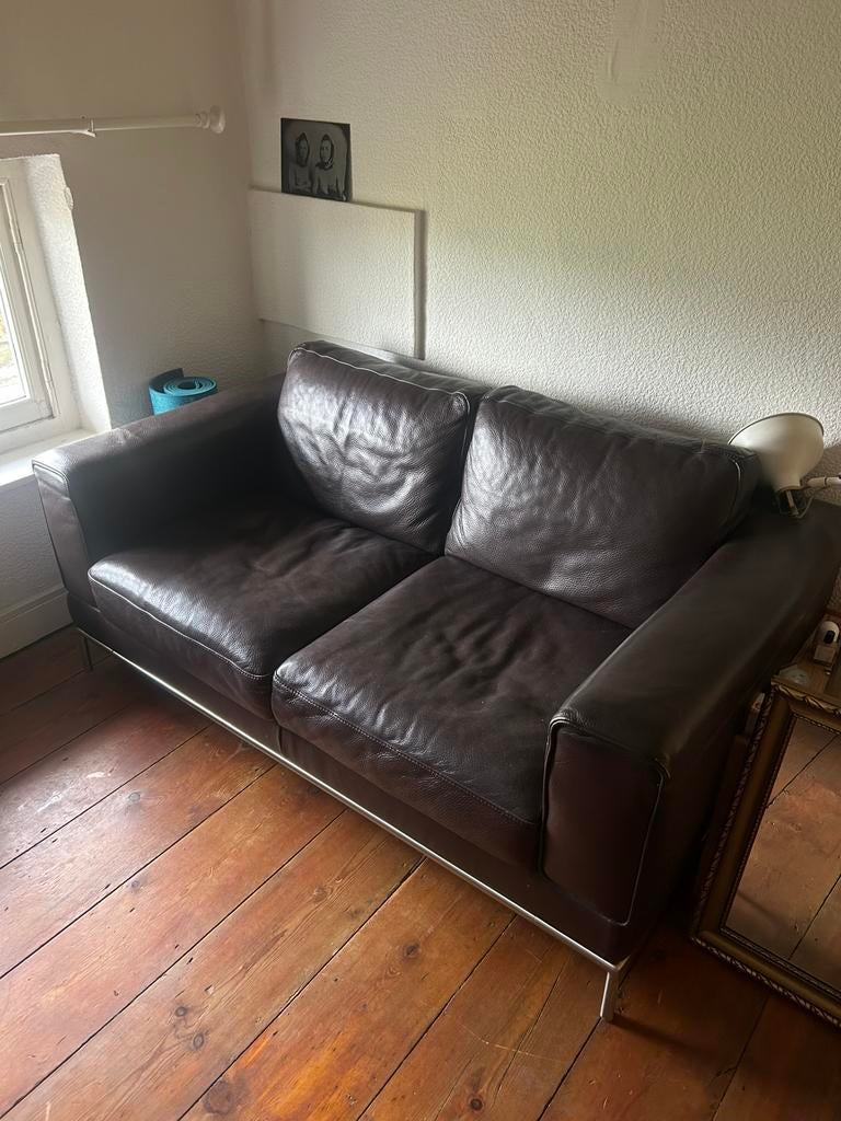 Canapé cuir 2 places 200€, Enlèvement ou Envoi, Cuir