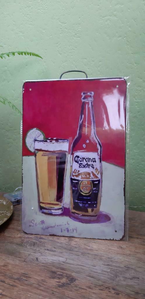 Enseigne publicitaire en métal Corona extra bear, Enlèvement ou Envoi, Neuf, Panneau publicitaire
