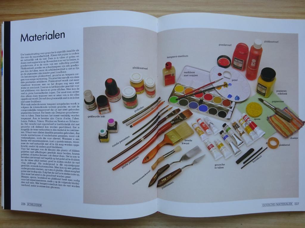 Tekenen en schilderen, het complete handboek 1987 Cantecleer, Hobby en Vrije tijd, Jules Demortier, Gebruikt, Jules.demortier@skynet.be