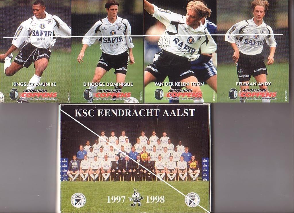 KSC Eendracht Aalst / 30 Foto 's 1997 - 1998, Verzenden, Zo goed als nieuw, Spelerskaart