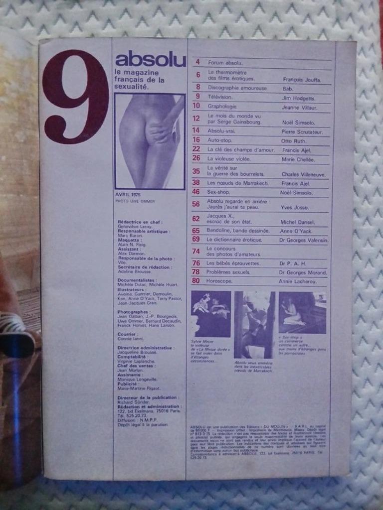 Absolu Magazine, Enlèvement ou Envoi, 1960 à 1980, Journal ou Magazine