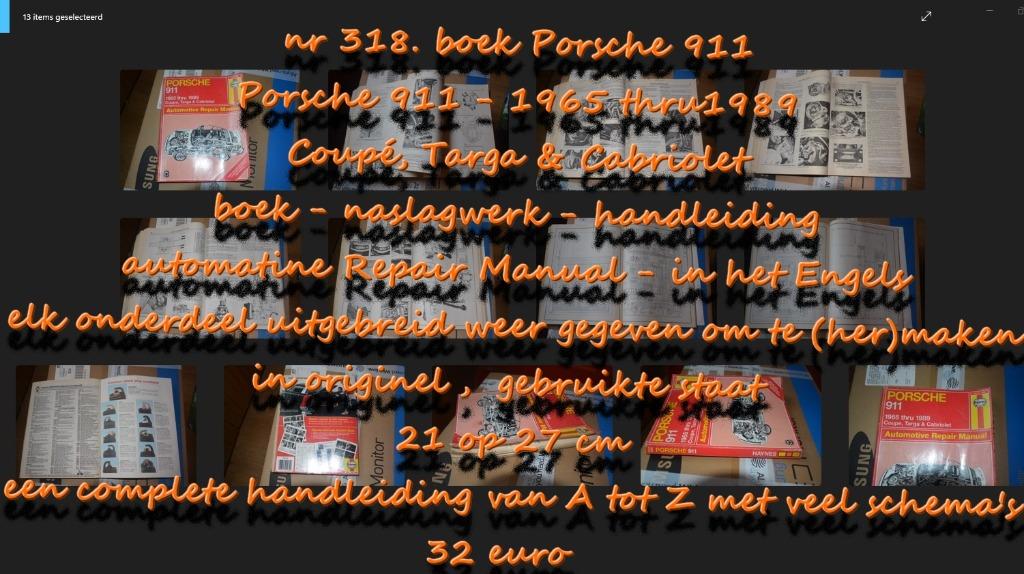 318. boek Porsche 911 , verzending inbegrepen, Verzenden, Porsche, Haynes