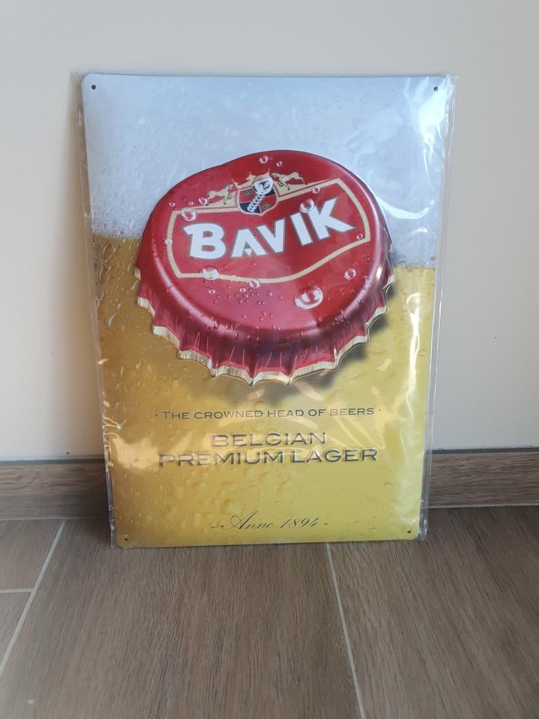 Metaal Reclamebord - Bavik -, Verzamelen, Ophalen of Verzenden, Zo goed als nieuw, Reclamebord