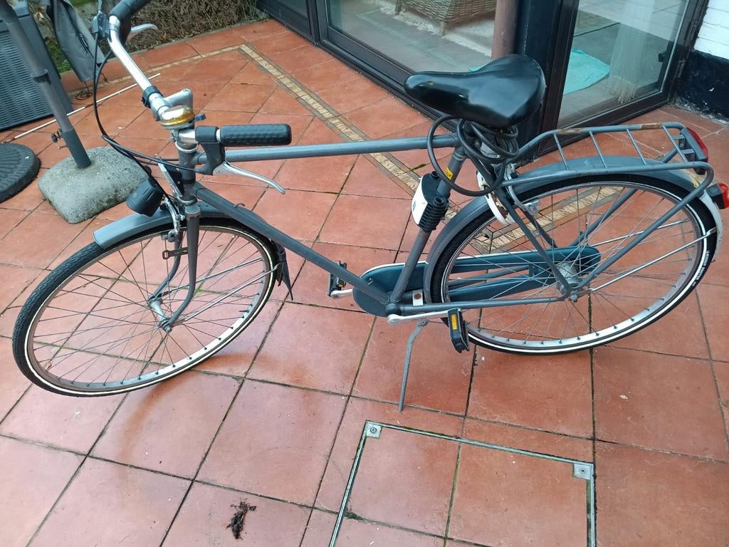 Herenfiets Oxford donkergrijs, Ophalen