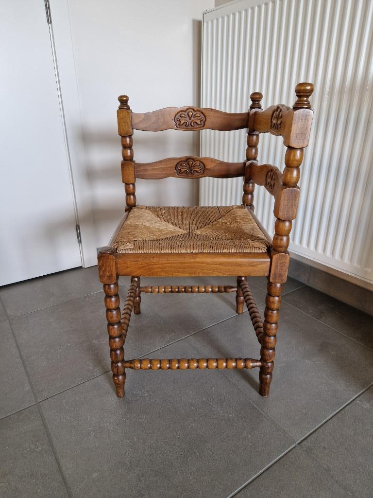 Oud stoeltje met 2 rugleuningen, Antiek en Kunst, Ophalen